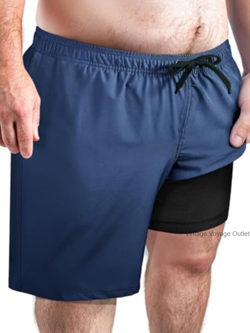 Big & Tall Swim Trunks for Men Plus Size Quick-Dry Board Shorts with Pockets